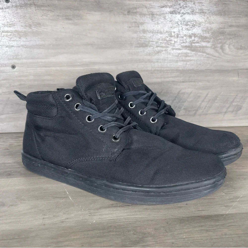Dr Martens Doc Men’s 9 Black Canvas Belmont 5 Eye Boot Ankle Chukka Casual Shoes